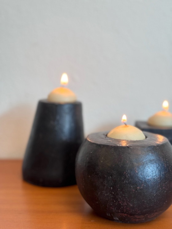 Portacandele brutalisti vintage in ceramica – the cute vintage (photo 2 of 8)