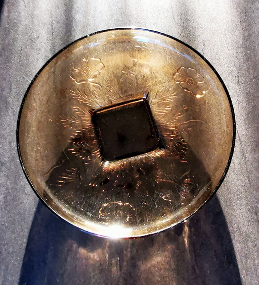 Cuenco Art Déco, 1934-1935, decoración floral, cuenco