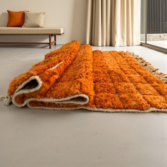 Image 1 of Tapis orange artisanal 100cm×200cm