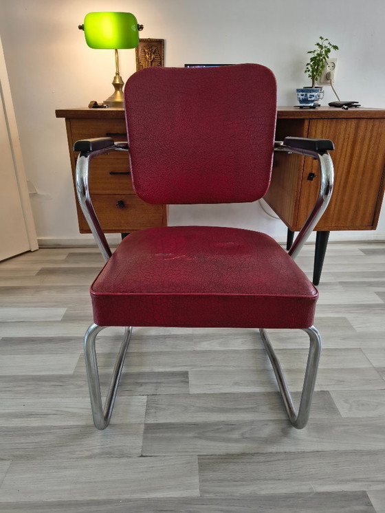 Image 1 of Paul Schuitema Modell 2141 | Büroklammer | Rohrrahmen | 1950er Jahre