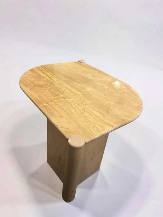Vintage Italian coffee table in travertine. – Italian Design (photo 4 of 13)
