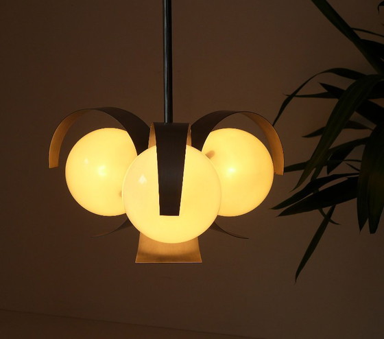 Image 1 of Lampada a sospensione vintage, lampada spaziale anni '60, lampada a sfera anni '70, Sciolari
