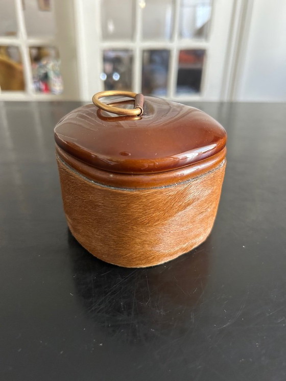 Image 1 of Scatola in ceramica e pelle Longchamp