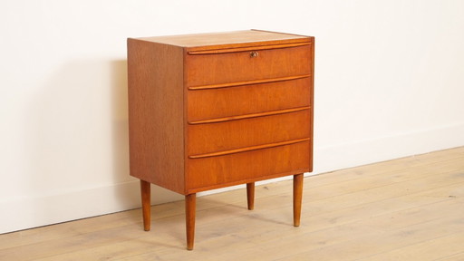 Commode danoise vintage | Teck | 4 tiroirs