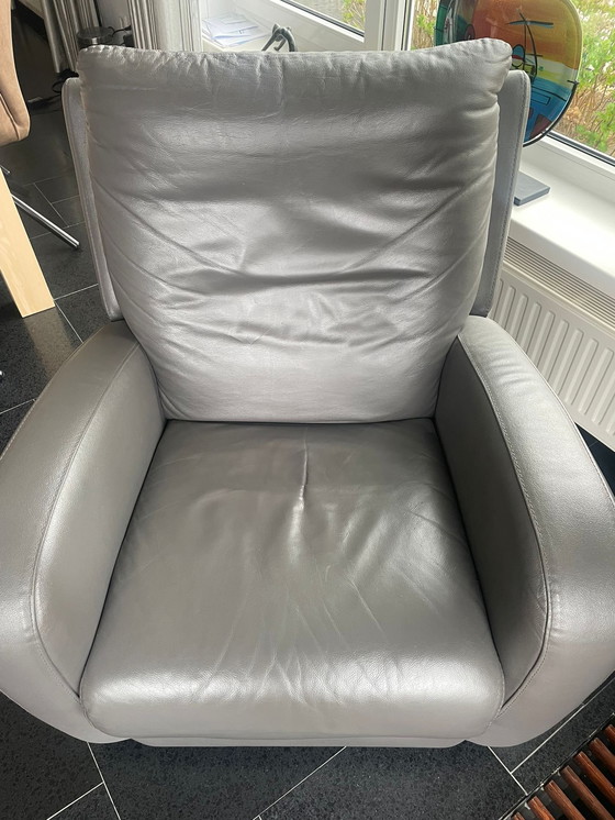 Image 1 of 2 x Natuzzi Swivel Reclining Chairs