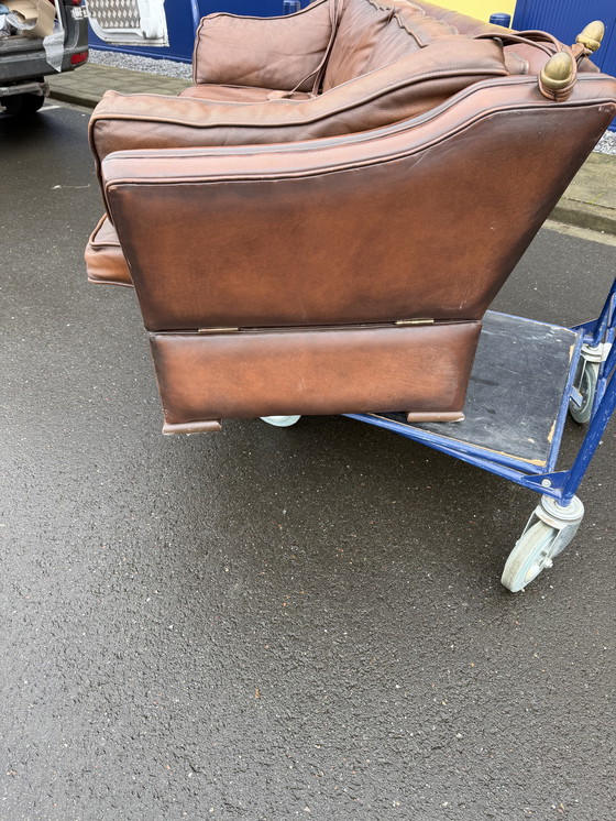 Image 1 of Mooie Muylaert 2 zits banque van rundleder à Cognacckleur