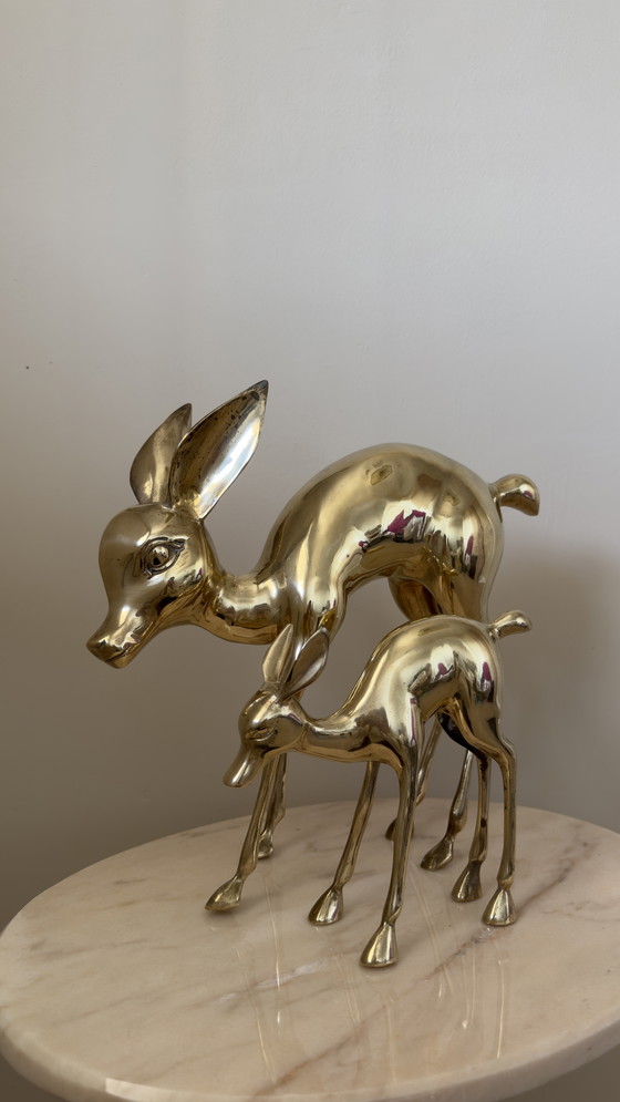 Image 1 of Vintage Brass Deer Bambi Copper