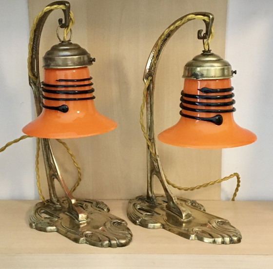 Applique Art Nouveau in Bronzo - Michael Powolny Tango Loetz Circa 1920 – Bronze, Glass (photo 3 of 6)