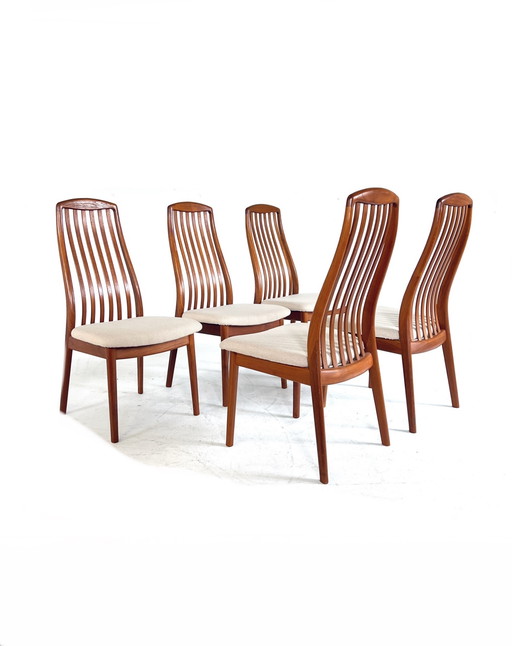 5x vintage dining chair Kai Kristiansen '70s