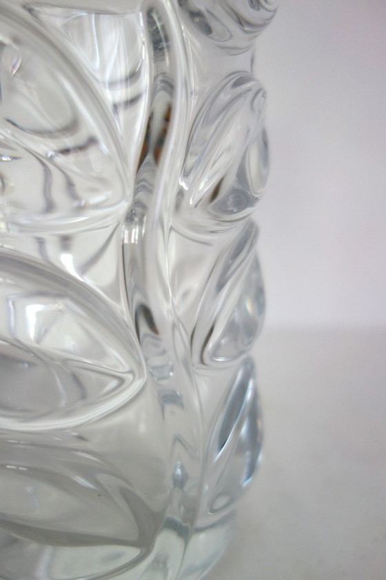 Image 1 of Jarrón antiguo de cristal con follaje Vannes