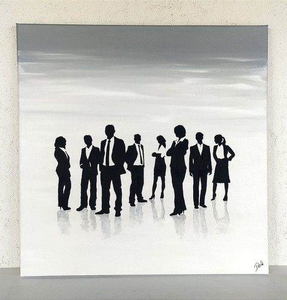 Della Camilleri - Ladies And Gentlemen - Artist Painting – Paintings & Drawings, Canvas (photo 3 of 8)