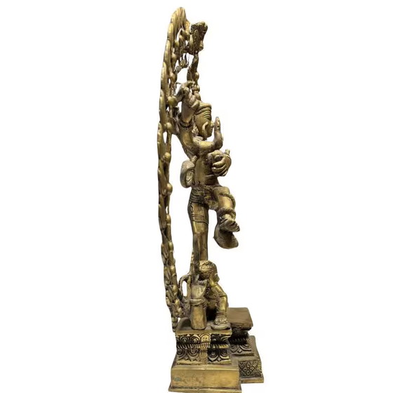 Antike feuervergoldete Nataraja – Lord Shiva – Frühes 20. Jahrhundert ( ) – Bildhauerei, Bronze (photo 7 of 9)