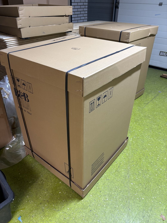 Image 1 of B&B Italia Husk Swivel Dining Chairs fabric cat. Astro