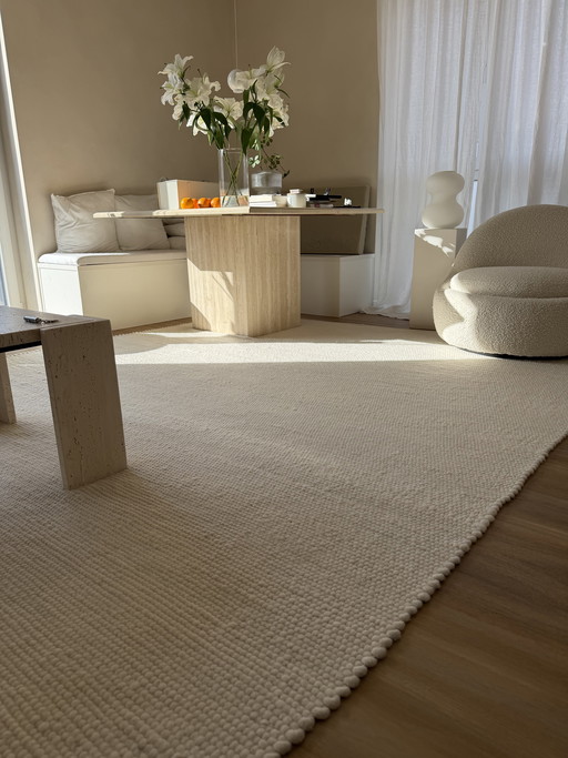 Classic Collection 100% Merino Wollteppich Weiß 250x350 cm