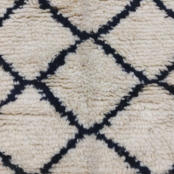 Image 1 of Authentiek Beni Ourain tapijt 200 x 133 cm – Handgemaakt Marokkaans wollen tapijt