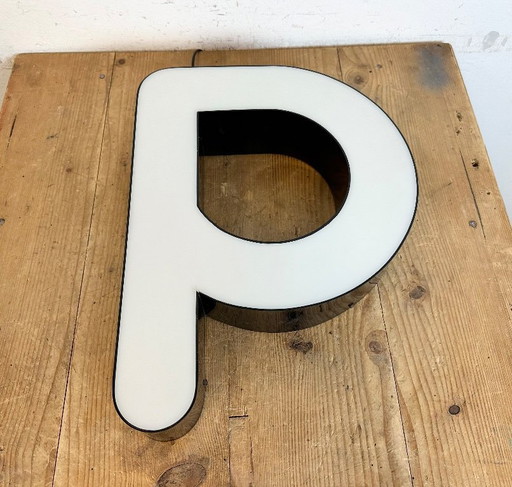 Vintage Illuminated  Letter P , 1970s