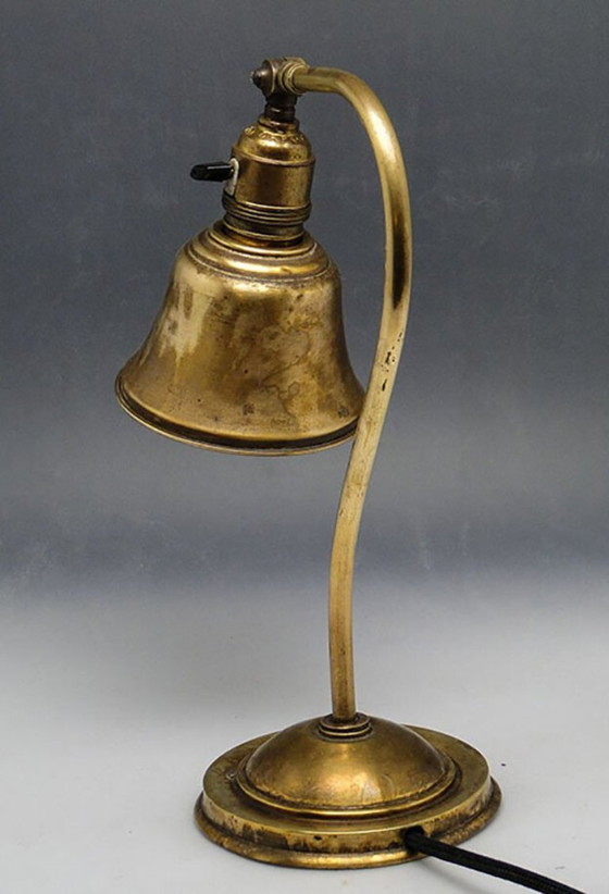 20th Century Art Nouveau Bedside Table Lamp, 1890s – Brass (photo 12 of 12)