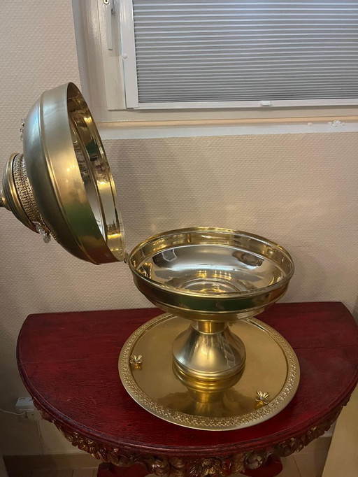 Grand récipient en métal - Brazier ou brûleur d'encens
