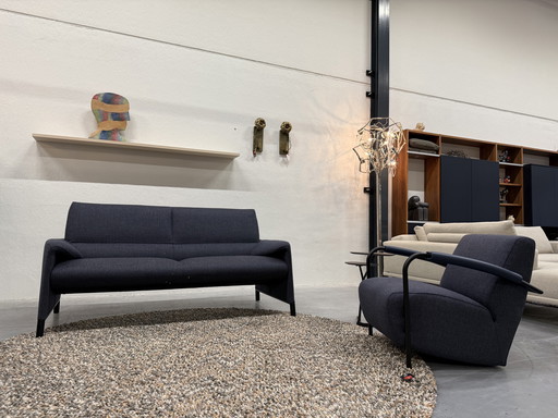 Leolux Felizia Sofa 2.5 Seater Varese Fabric Blue