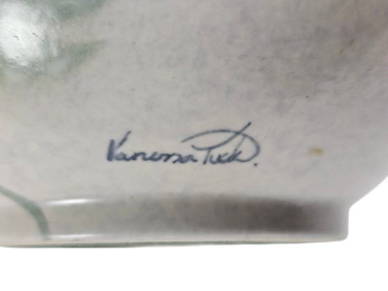 Image 1 of Studio ceramics - Vanessa Tuck - hand-painted - table lamp - 80s