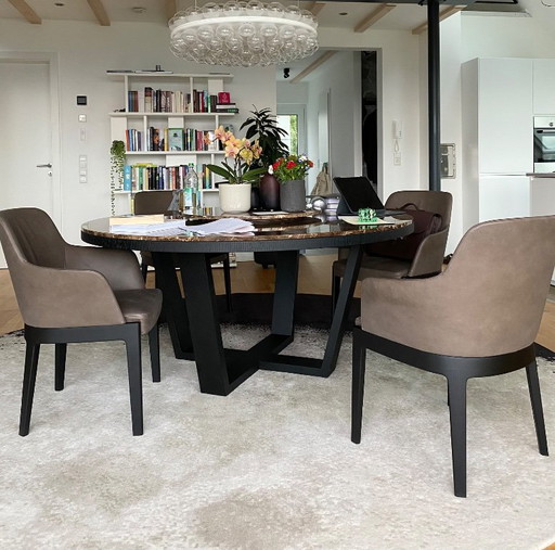 Original Maxalto Xilos marble table – eettafels, Wood (photo 2 of 5)