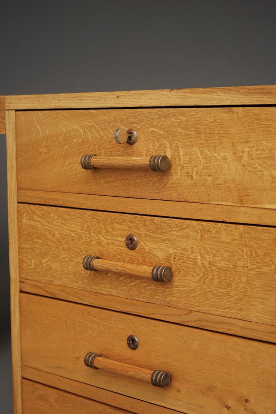 Scrivania francese Art Déco autoportante in legno di frassino, anni '30 – Scrivanie, Wood (photo 19 of 23)