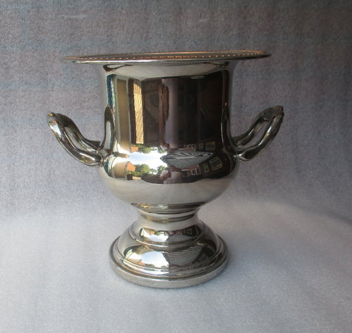 Eiskübel, schwer versilbert Frankreich, 1980, Sektkühler.