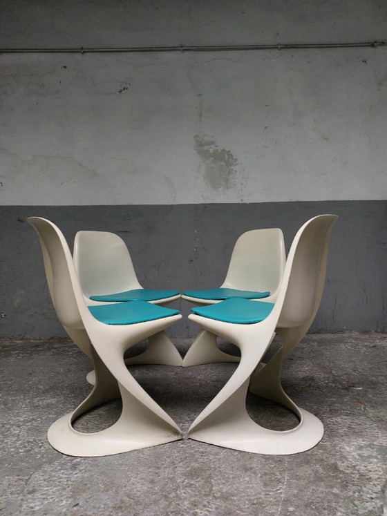 4 chaises Casalino vintage de style Space Age, conçues par Alexander Begge pour Casala. (photo 5 of 33)