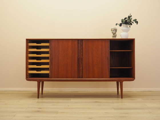 Image 1 of Teak-Highboard, dänisches Design, 1970er Jahre, Hersteller: Omann Jun
