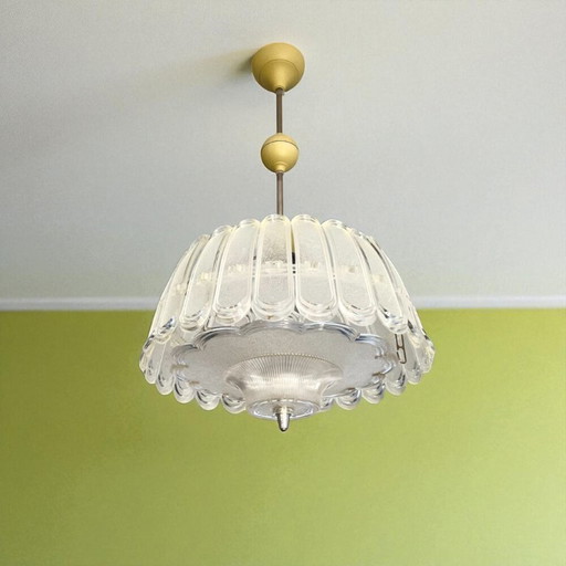 Eastern European mid century modern plexiglass chandelier 1970s
