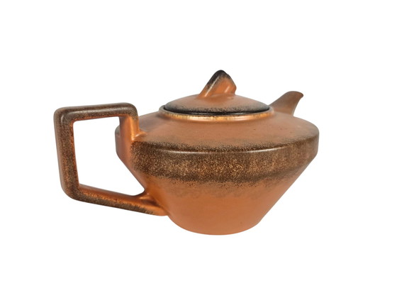 Image 1 of Arnhemse Fayencefabriek - style Bauhaus - Art Deco l - céramique - Théière - années 1920 -.