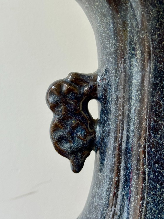 Image 1 of Jarrón de cerámica de estudio chino con esmalte flameado