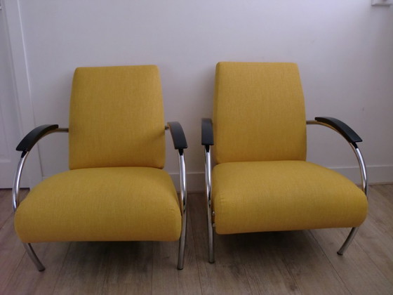 Gelderland 5470 Design Jan Des Bouvrie As New 2x – Armchairs, Chrome (photo 3 of 6)