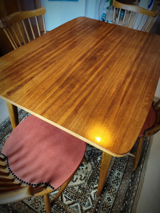 Splendido Tavolo da Pranzo Vintage Mid-Century (Anni '60), Pastoe, Tavoli da pranzo, Legno, Marrone (foto 4 di 5)