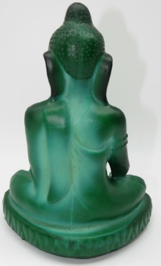 Bouddha en verre de malachite – Sculptures (photo 4 of 5)