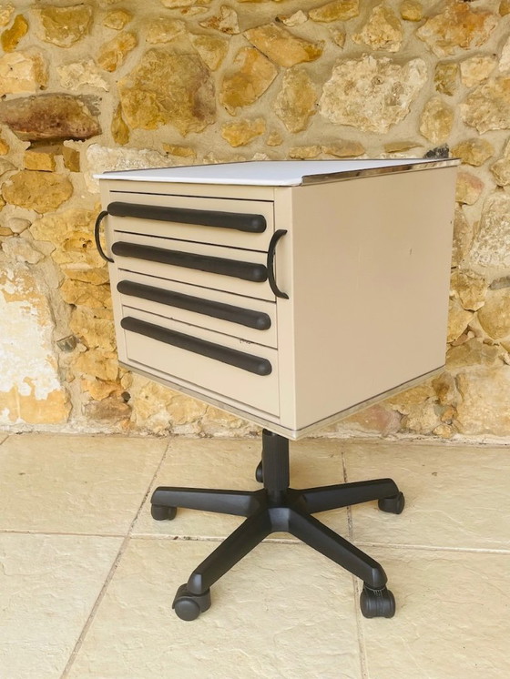 Image 1 of Vintage, Industrial, Swivel, Medical Cabinet  by Cazzaro 1970s/1980s