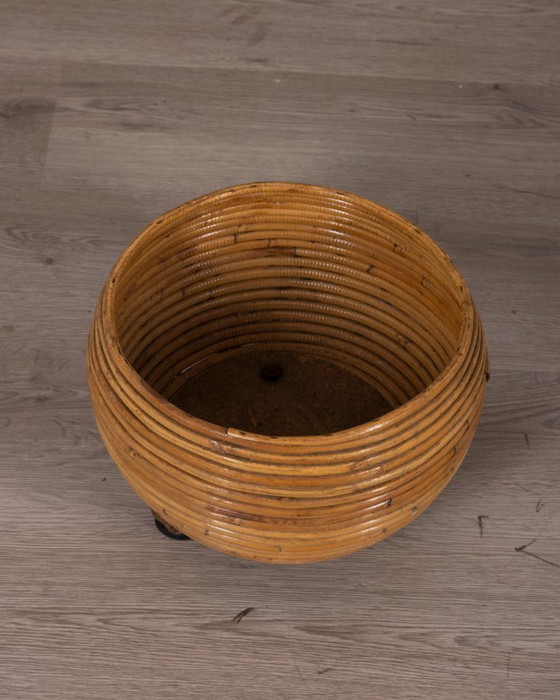 Support à plantes en bambou, design italien vintage des années 1960 – Décoration extérieure, Bamboo (photo 2 of 6)