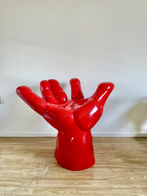 Hand-shaped Red Chair