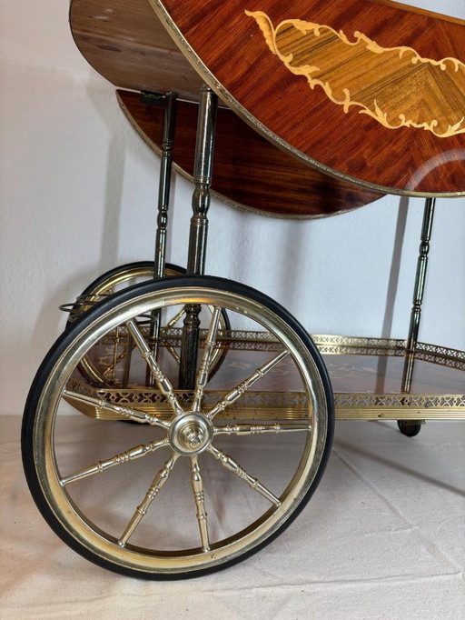 Bar trolley / serving trolley 60s, 63.5x82x42 cm(82cm) Vintage Mid - Century