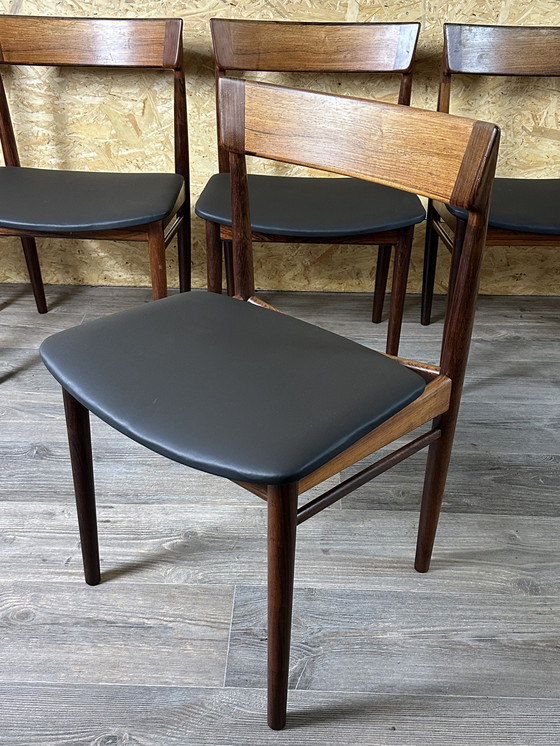 Image 1 of 6x Henry Rosengren Hansen Modelo 39 sillas de comedor Brande industria del mueble palo de rosa