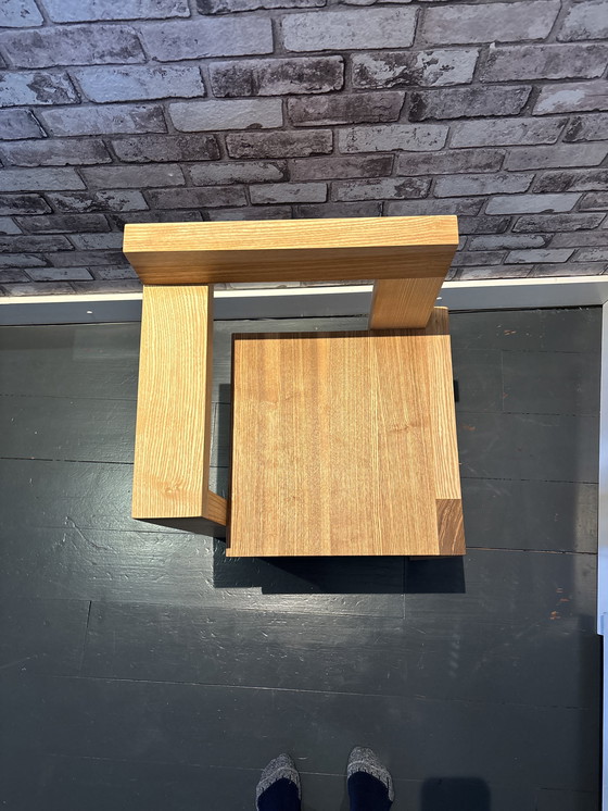Image 1 of Massief Essen ambachtelijk gemaakt stoel naar Rietveld Steltman 