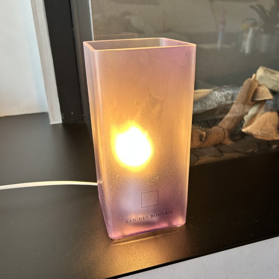 Image 1 of Lampada da tavolo vintage Jan des Bouvrie 'Ice Cubic' – Viola satinato