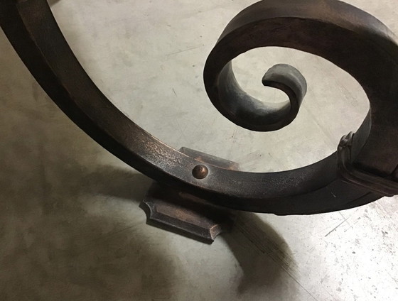 Image 1 of Table en marbre et en fer