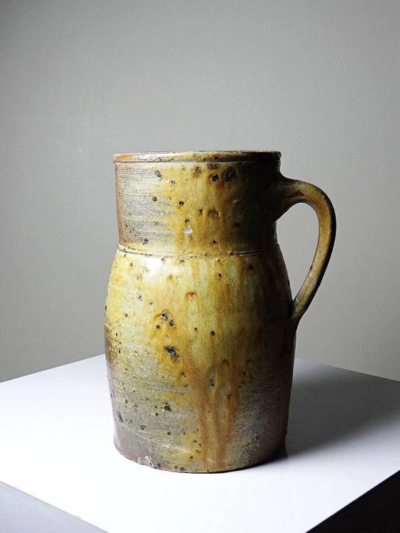 Grande brocca antica in gres di Puisaye, piritica, fine XIX secolo. – Bicchieri e caraffe, Porcellana (photo 17 of 17)