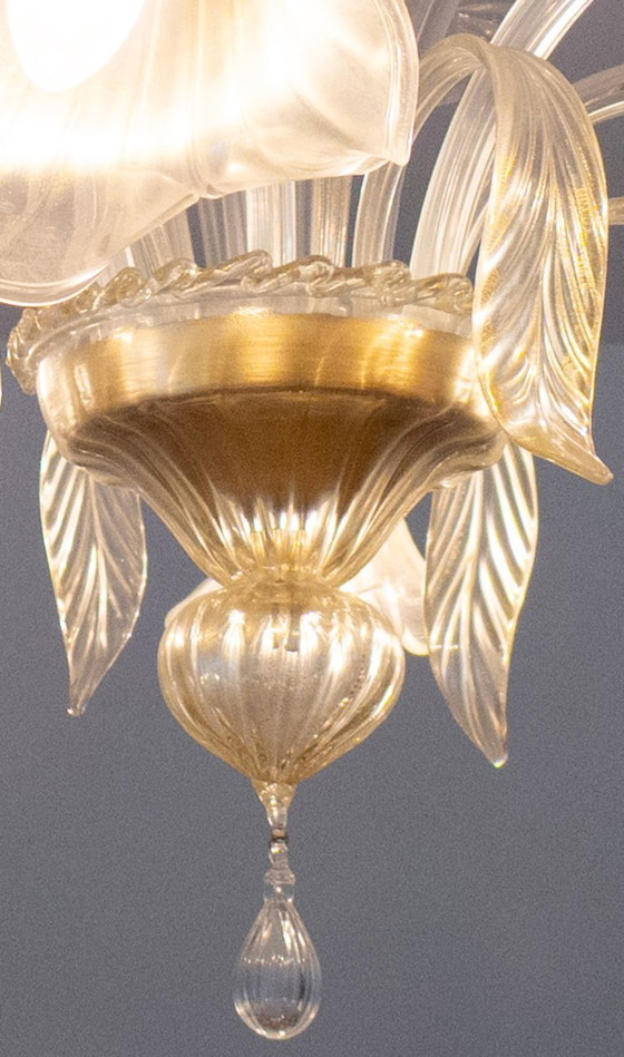 Image 1 of Murano Glas Kronleuchter, Lüster 6-Flammig