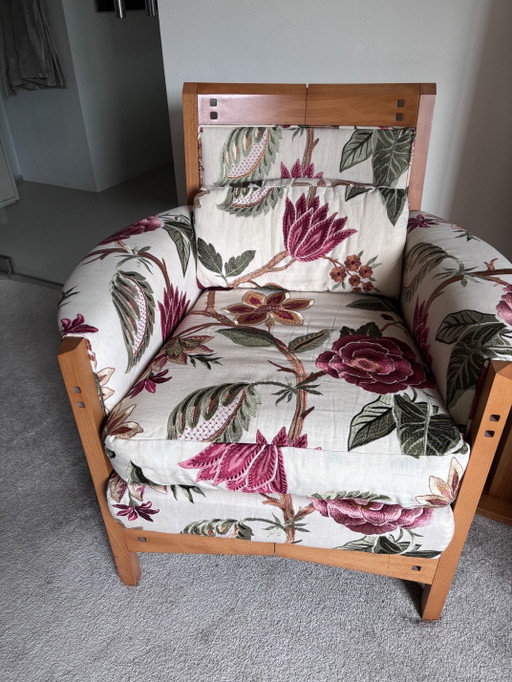 2 Giorgetti-Stühle – fauteuils, Textile, Wood (photo 2 of 7)