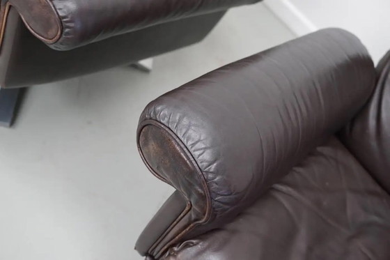 Image 1 of Vintage De Sede DS-31 Swivel Armchair in Brown Leather
