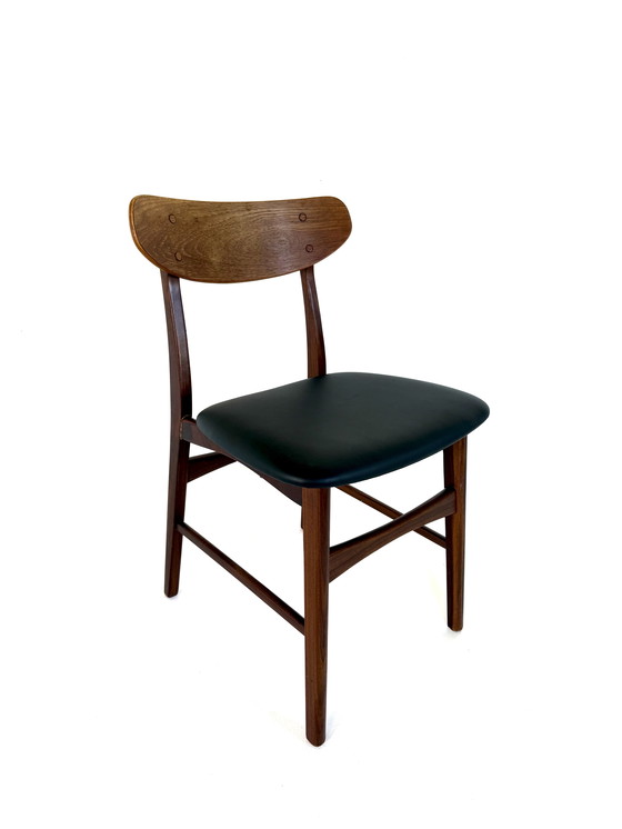 Image 1 of Set di 8 sedie da pranzo danesi componibili, anni '60