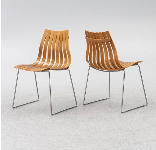 4 Scandia Jr. Chairs – Fjordfiesta, eettafels, Aluminium (photo 2 of 5)