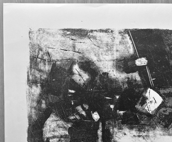 Image 1 of Sérigraphie Wim Motz - Panneau sur le mur